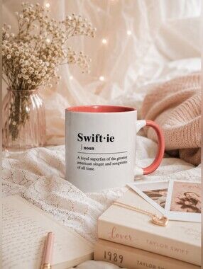 Swiftie | Pink Accent | Coffee Mug | Taylor Swift Fan | Ceramic Cup
